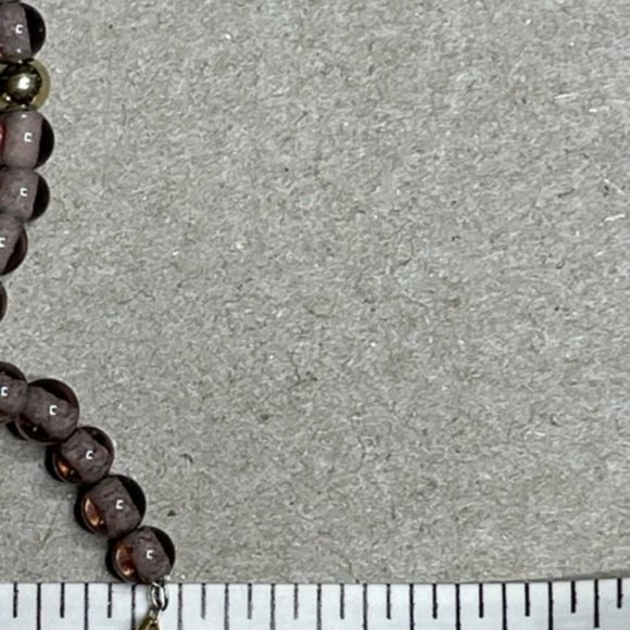 Sarah Coventry Silver Amethyst Beads with Gold Tone Beads 26" 1970's - Picture 3 of 7